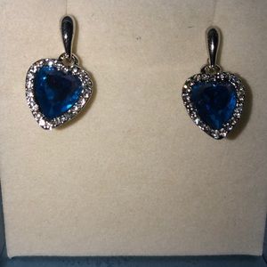 Sterling Silver Sapphire Dangling Earrings